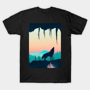 Wolf at Night T-Shirt